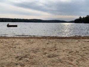 Beach overlooking Halls Lake