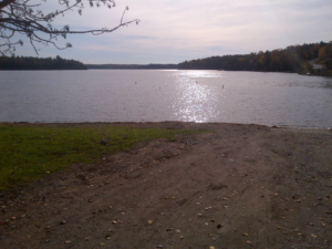 Beach overlooking Gull Lake