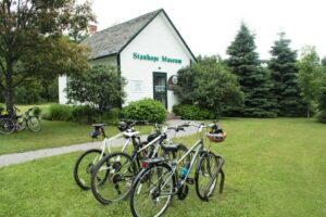 Stanhope Museum with some bicycles out front