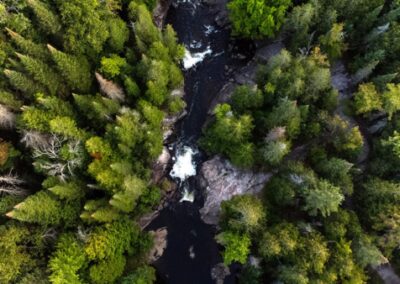 Aerial view of Ritchie Falls